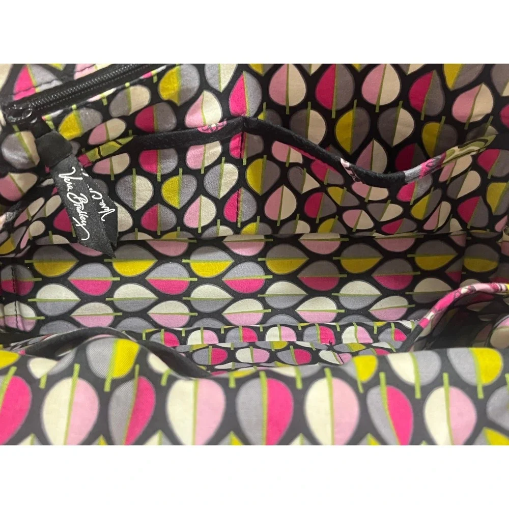 Vera BradleyTurn Lock Tote Purse Moon‎ Blooms Zippered Retired READ
